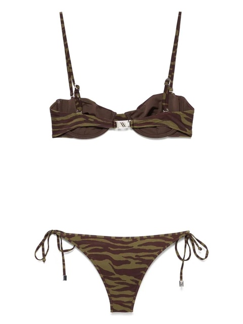 The Attico zebra-print bikini - Green - zdjęcie produktu nr 2
