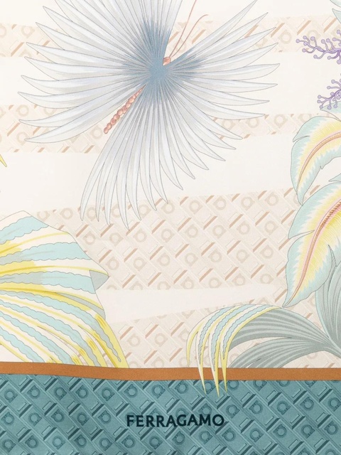 Ferragamo dure print silk scarf - Neutrals - zdjęcie produktu nr 2