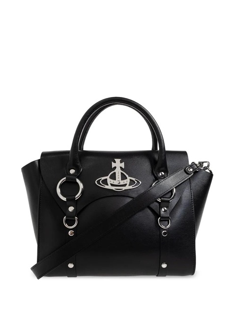Vivienne Westwood Orb-plaque leather tote bag - Black - zdjęcie produktu nr 1