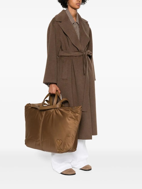 AMI Paris padded tote bag - Brown - zdjęcie produktu nr 2