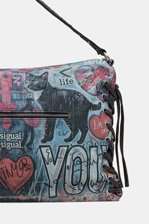 Desigual torebka PIZZICATO LEIRI kolor niebieski 25WAXD23 - zdjęcie produktu nr 2