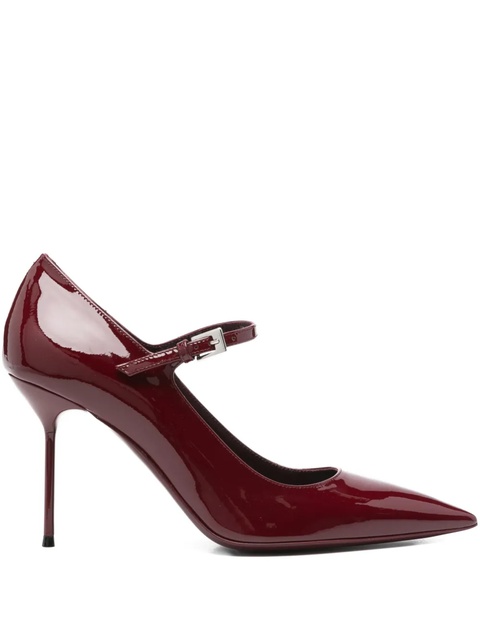 Paris Texas 90mm patent leather buckle pumps - ROUGE NOIR - zdjęcie produktu nr 1