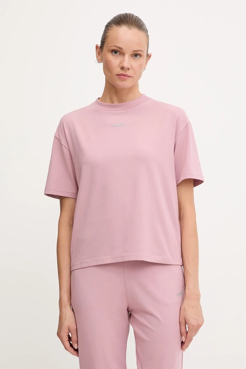 HUGO t-shirt lounge kolor różowy 50490593 - zdjęcie produktu nr 1