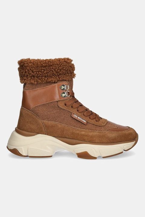 Love Moschino sneakersy damskie kolor brązowy JA15366G0NIY721A - zdjęcie produktu nr 2