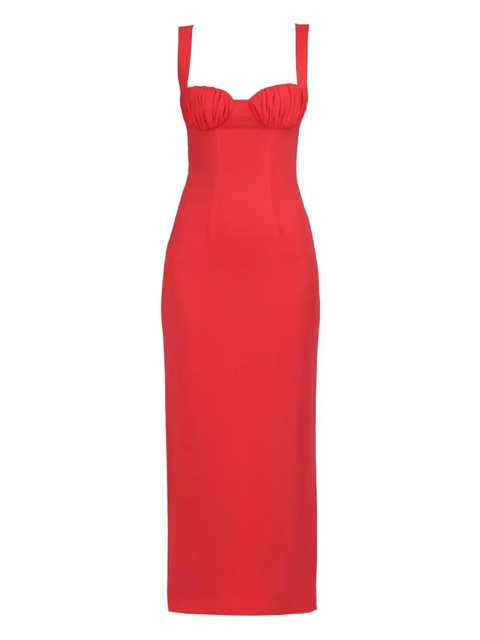 Rowen Rose gathered-detail sleeveless midi dress - zdjęcie produktu nr 1