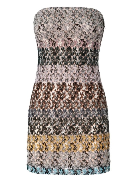 Missoni strapless embellished mini cocktail dress - Brown - zdjęcie produktu nr 1