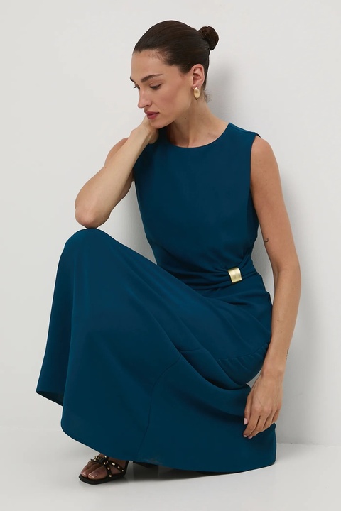 Medicine sukienka kolor zielony maxi rozkloszowana - zdjęcie produktu nr 1