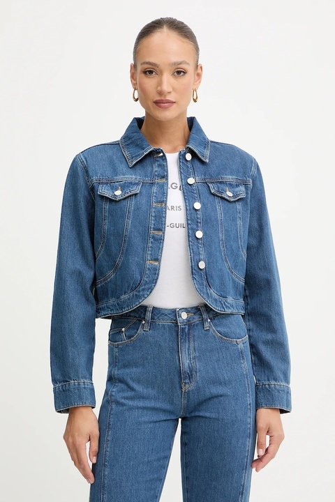 Karl Lagerfeld kurtka jeansowa FASHION DENIM kolor niebieski przejściowa B1W14031 - zdjęcie produktu nr 1