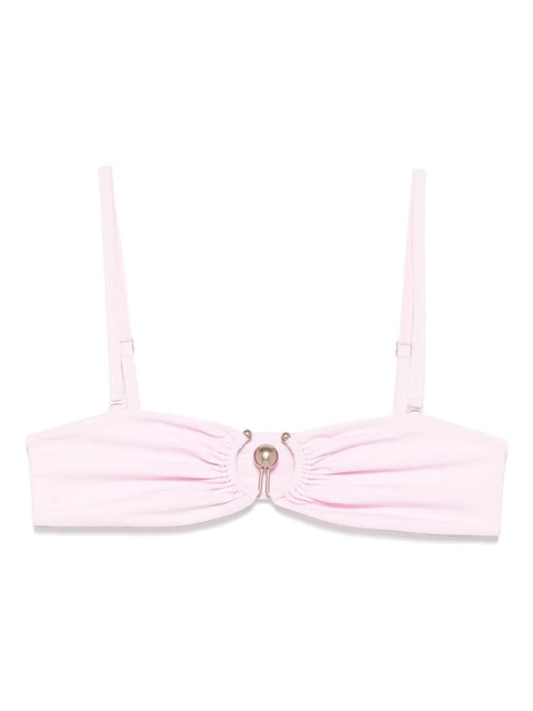 Christopher Esber ruched prong bikini top - Pink - zdjęcie produktu nr 1