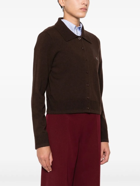SANDRO polo-collar cardigan - Brown - zdjęcie produktu nr 2