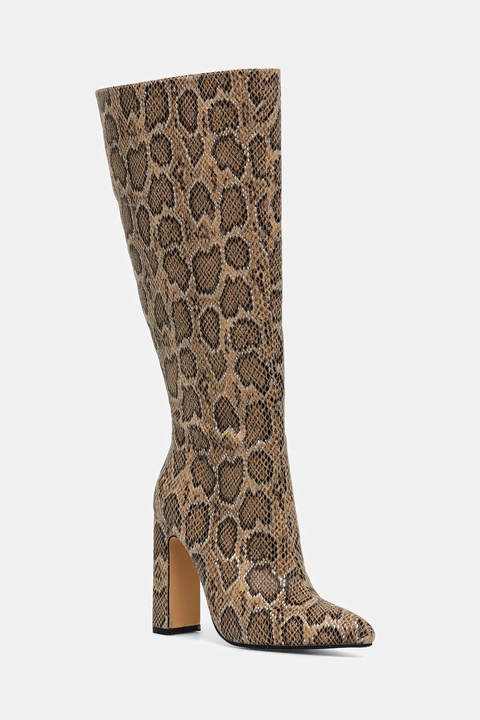 Buffalo kozaki July Boot Hi damskie kolor beżowy na słupku 1292056-SNA - zdjęcie produktu nr 1