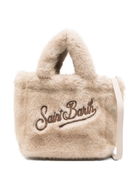 MC2 Saint Barth embroidered faux-fur tote bag - Neutrals - zdjęcie produktu nr 2