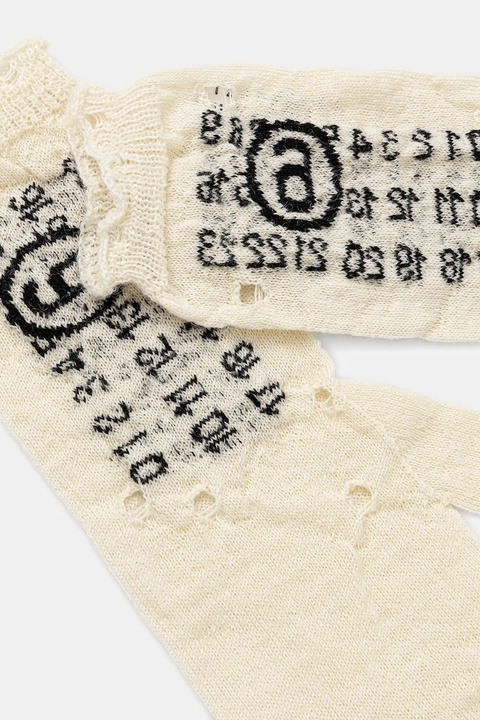 MM6 Maison Margiela rękawiczki wełniane damskie kolor beżowy S52TS0043.M13135.103 - zdjęcie produktu nr 2