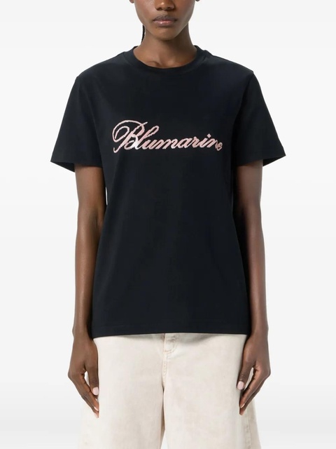 Blumarine logo-embellished T-shirt - Black - zdjęcie produktu nr 2