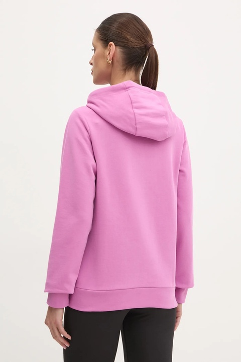 Helly Hansen bluza bawełniana HH LOGO 2.0 damska kolor fioletowy z kapturem z nadrukiem 34460 - zdjęcie produktu nr 1