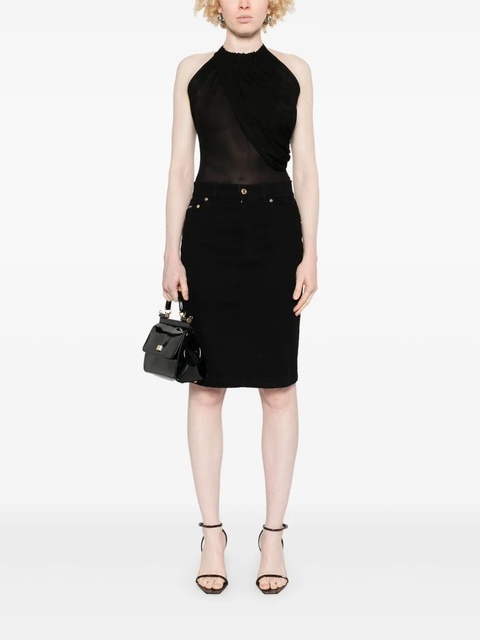 Dolce & Gabbana denim midi skirt - Black - zdjęcie produktu nr 2