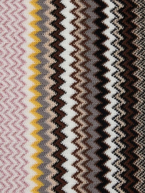 Missoni chevron fringed scarf - Brown - zdjęcie produktu nr 2