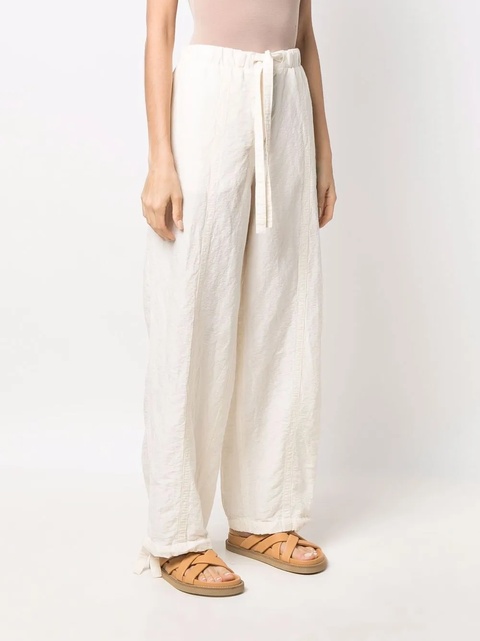 Jil Sander tied-waist straight trousers - White - zdjęcie produktu nr 2