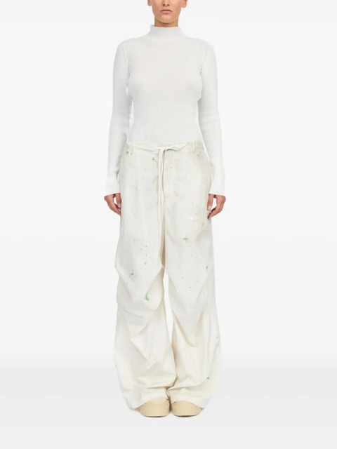 MM6 Maison Margiela paint-splatter trousers - White - zdjęcie produktu nr 2