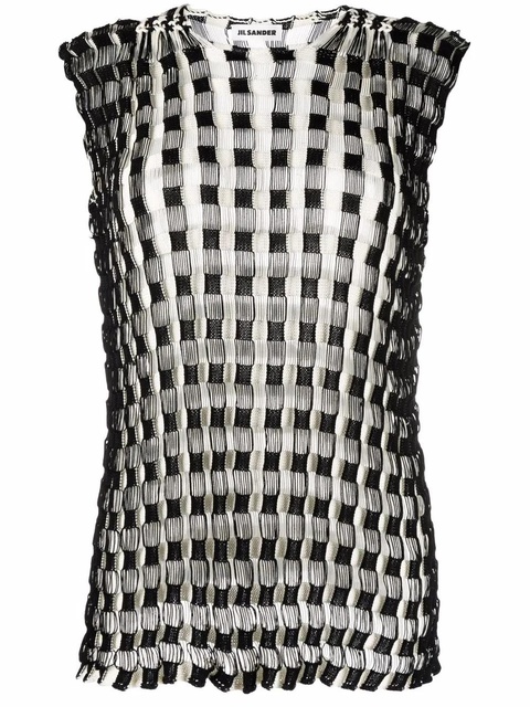 Jil Sander woven-design jumper - Black - zdjęcie produktu nr 1
