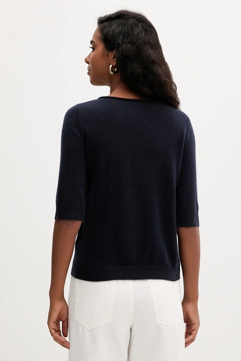 Marella sweter kaszmirowy damski kolor granatowy lekki 2523366271200 - zdjęcie produktu nr 2