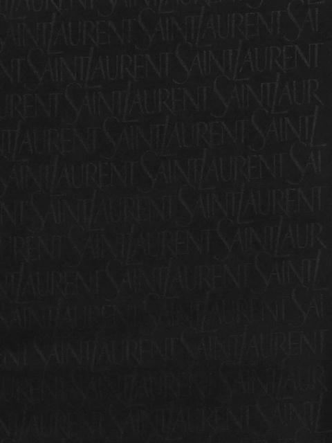 Saint Laurent fringed logo scarf - Black - zdjęcie produktu nr 2