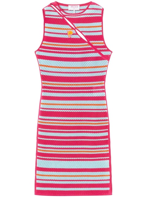 PUCCI striped cut-out mini dress - Pink - zdjęcie produktu nr 1