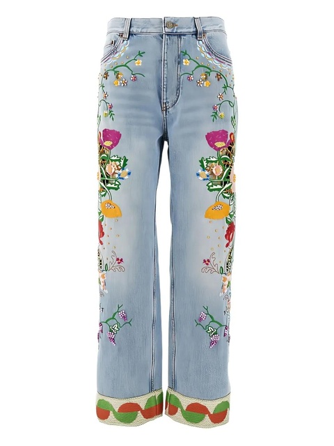 Valentino Garavani embroidered jeans - Blue - zdjęcie produktu nr 1