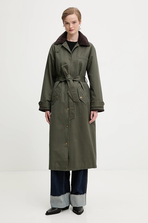 Abercrombie & Fitch płaszcz kolor zielony KI144-5195-340 - zdjęcie produktu nr 1