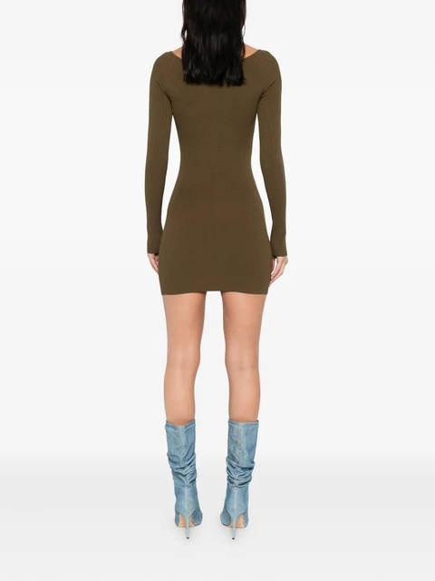 Diesel ribbed logo-detail dress - Green - zdjęcie produktu nr 2