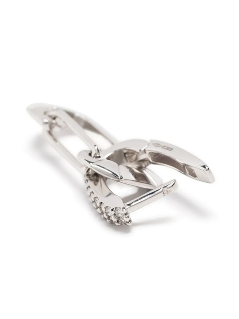 EÉRA 18kt white gold Chiara diamond hoop earring - Silver - zdjęcie produktu nr 2