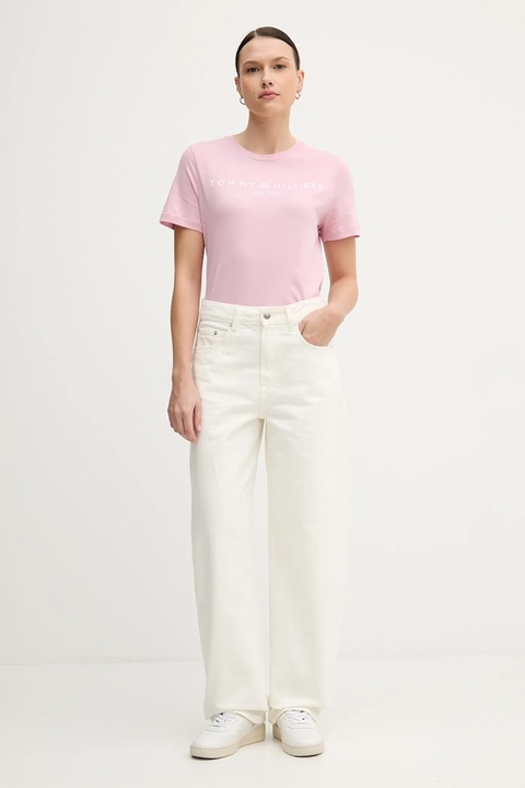 Tommy Hilfiger jeansy damskie high waist WW0WW49500 - zdjęcie produktu nr 2