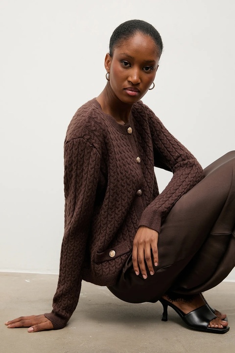 Answear.LAB kardigan damski kolor brązowy - zdjęcie produktu nr 1