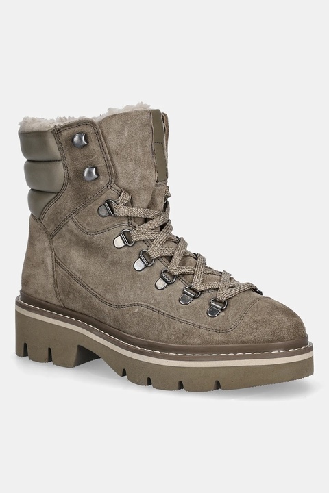 Medicine botki skórzane damskie kolor beżowy na platformie - zdjęcie produktu nr 1