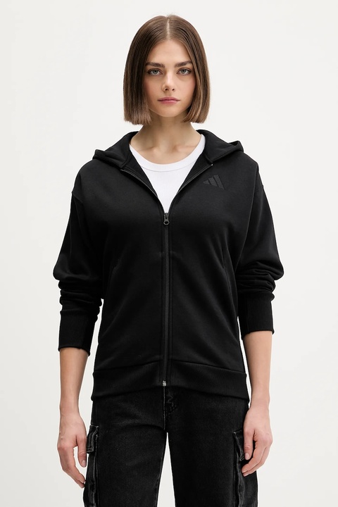 adidas bluza All SZN damska kolor czarny z kapturem gładka IX3809 - zdjęcie produktu nr 1