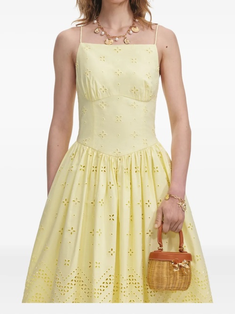 Self-Portrait cotton dress - Yellow - zdjęcie produktu nr 1