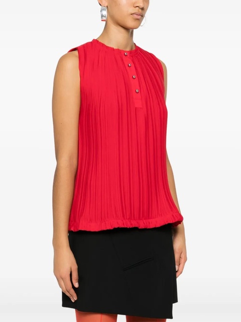 Lanvin pleated crepe de chine blouse - Red - zdjęcie produktu nr 2