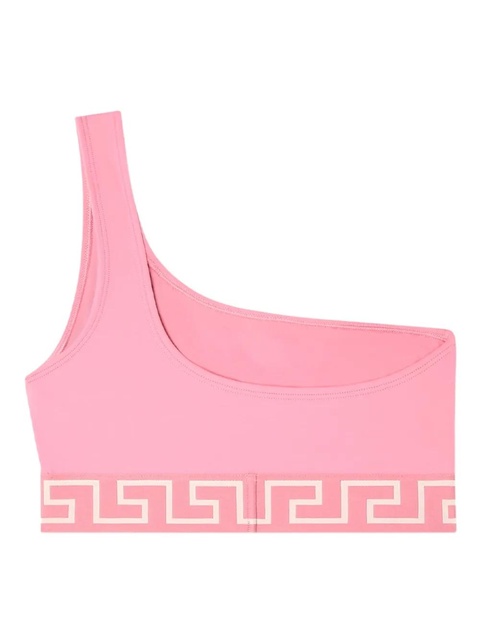 Versace Greca Border one-shoulder bikini top - Pink - zdjęcie produktu nr 2