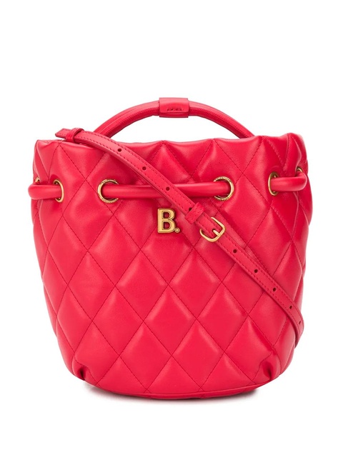 Balenciaga small B quilted bucket bag - Red - zdjęcie produktu nr 1