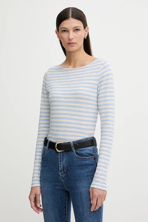 Marc O'Polo longsleeve bawełniany kolor niebieski 600219652597 - zdjęcie produktu nr 1