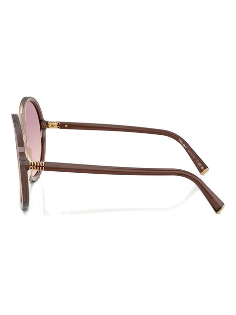 Miu Miu Eyewear round-frame sunglasses - Neutrals - zdjęcie produktu nr 2