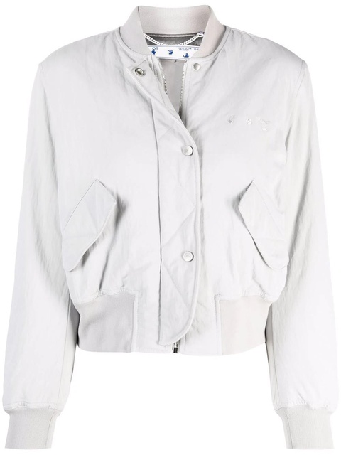 Off-White Hands Off logo bomber jacket - Grey - zdjęcie produktu nr 1