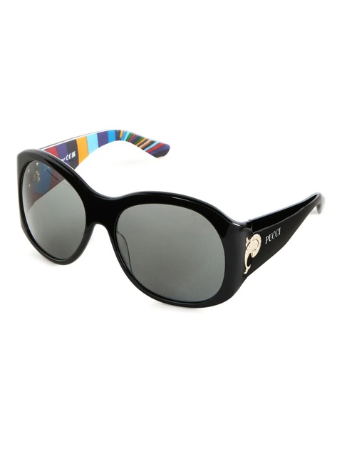 PUCCI round-frame logo-detail sunglasses - Black - zdjęcie produktu nr 2