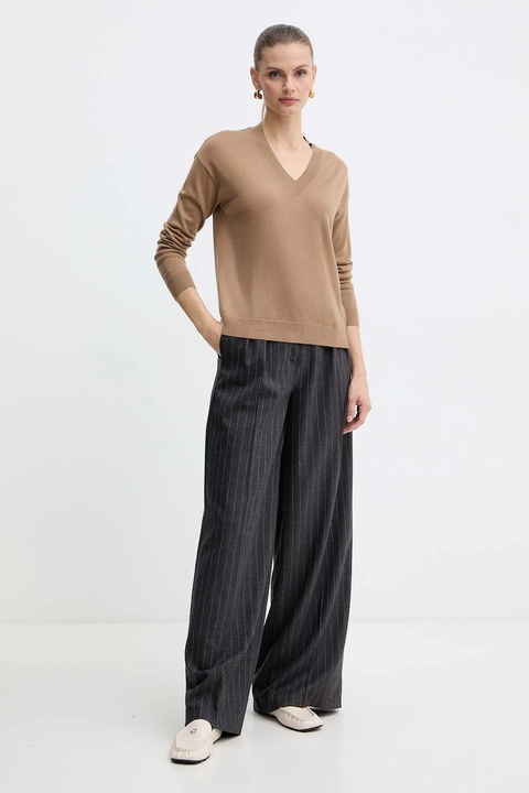 Weekend Max Mara sweter wełniany FIOCCHI damski kolor zielony lekki 2525366042600 - zdjęcie produktu nr 2