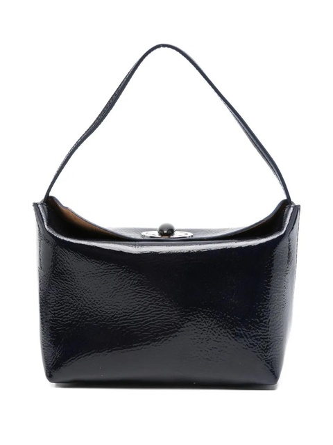 Christopher Esber Turnlock patent-leather mini tote bag - Blue - zdjęcie produktu nr 1
