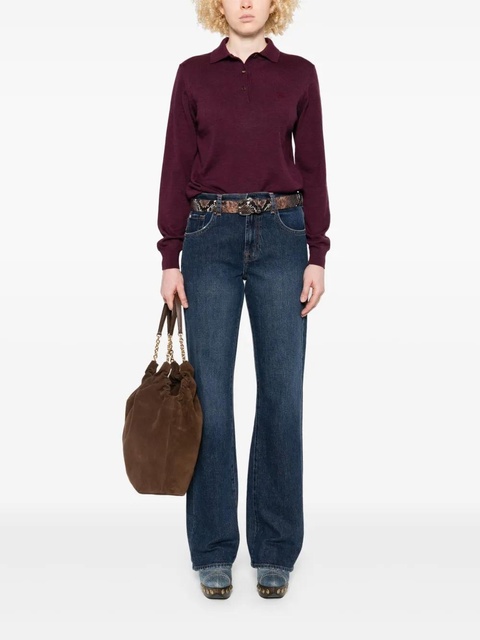 ETRO wool polo shirt - Purple - zdjęcie produktu nr 2