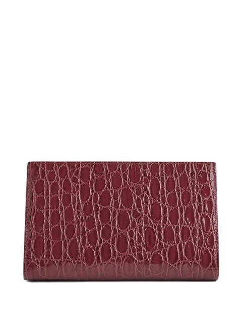 Giuseppe Zanotti crocodile-embossed clasp clutch - Red - zdjęcie produktu nr 1