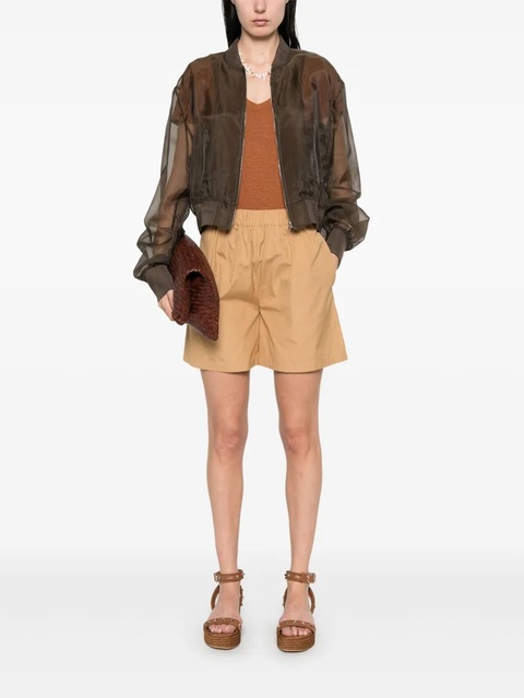 Max Mara poplin shorts - Brown - zdjęcie produktu nr 2