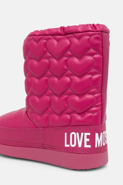Love Moschino śniegowce kolor różowy JA24082G1LISE626 - zdjęcie produktu nr 2
