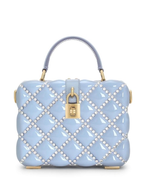 Dolce & Gabbana crystal-embellished padlock mini bag - Blue - zdjęcie produktu nr 1
